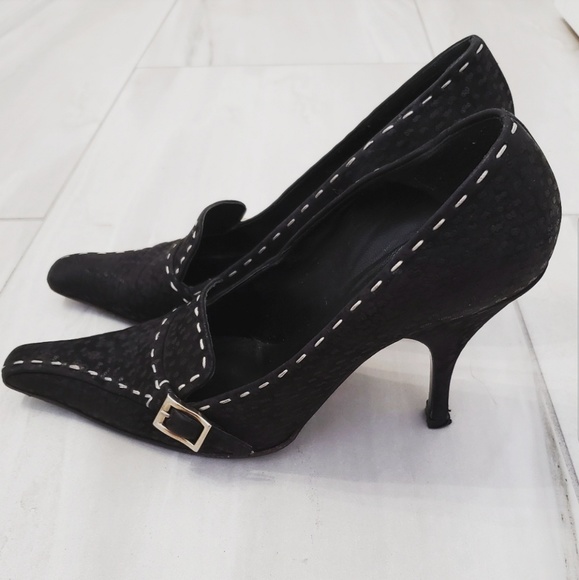 Prada Shoes - 🍉 PRADA Vintage Black Suede Leather Heels